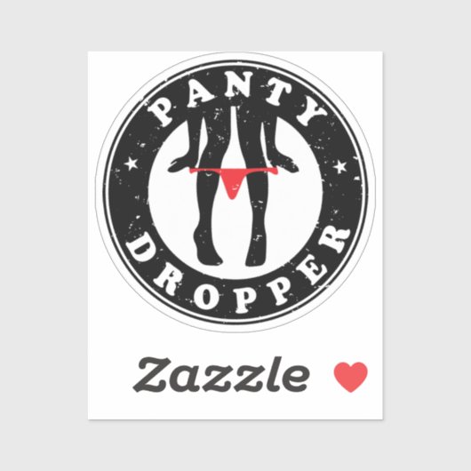 Panty Dropper Custom-Cut Vinyl Sticker (Blatt)