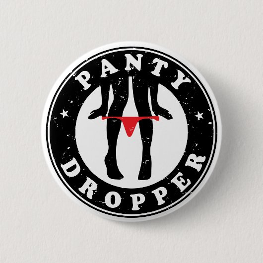 Panty Dropper Custom-Cut Vinyl Sticker Button (Vorderseite)