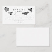 Panty Game Lingerie Brautparty Begleitkarte (Vorne/Hinten)