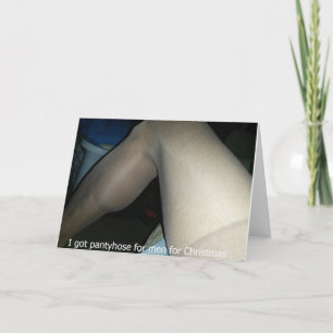 Pantyhose For Men Feiertagskarte