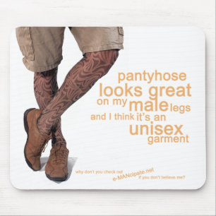 Pantyhose schaut auf meinen männlichen Beinen gro Mousepad
