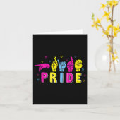 Panual Asl Pride Pan Rainbow Sign Language Deaf Aw Karte (Gelbe Blume)