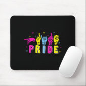 Panual ASL Stolz Pan Regenbogen Gebärdensprache Ge Mousepad (Mit Mouse)