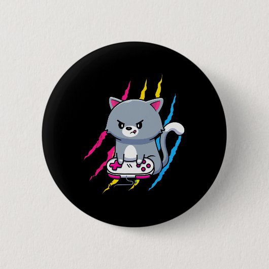 Panual Gaymer Geek Pride Lgbt Video Game Lover Gif Button (Vorderseite)