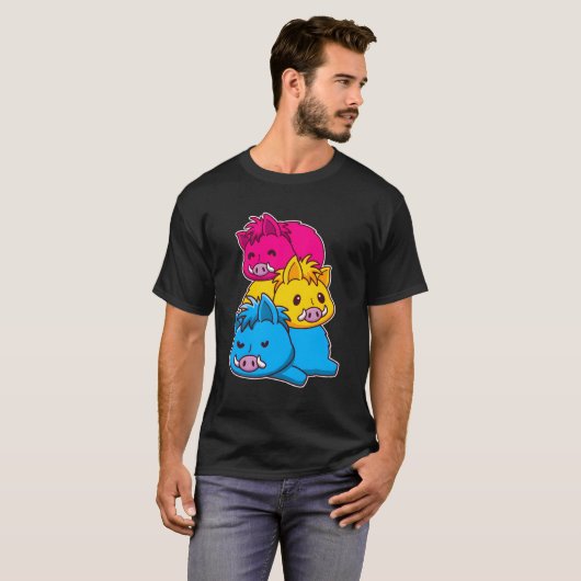 Panual Pride Flag Wilde Boars T-Shirt (Vorne ganz)