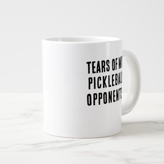 Panvola Tränen meiner Gegner im Pickleball Sport Jumbo-Tasse (Vorderseite Rechts)