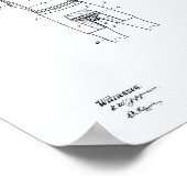 Panzer 1908 Patentkunst Weißpapier Poster (Ecke)