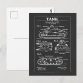 Panzer Blaupause Patentdesign Postkarte (Vorne/Hinten)
