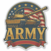 Panzer der Armee Aufkleber (Vorderseite)
