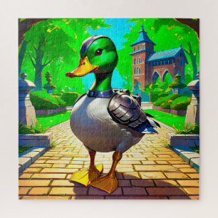 Panzer-Ente in einem üppigen Park Puzzle