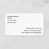 Panzer für berufliche Hausreinigung Visitenkarte (Rückseite)