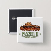 Panzer II A2 Weltkrieg Zweiter deutscher Leuchttur Button (Vorne & Hinten)