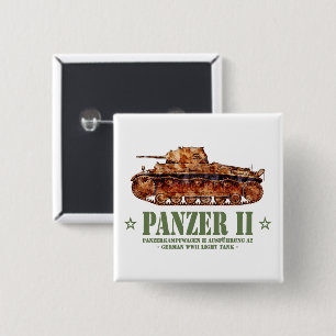 Panzer II A2 Weltkrieg Zweiter deutscher Leuchttur Button
