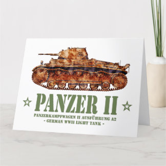 Panzer II A2 Weltkrieg Zweiter deutscher Leuchttur Dankeskarte