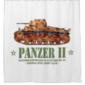 Panzer II A2 Weltkrieg Zweiter deutscher Leuchttur Duschvorhang (Vorderseite)