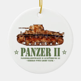 Panzer II A2 Weltkrieg Zweiter deutscher Leuchttur Keramik Ornament
