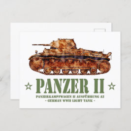 Panzer II A2 Weltkrieg Zweiter deutscher Leuchttur Postkarte