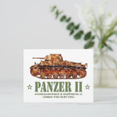 Panzer II A2 Weltkrieg Zweiter deutscher Leuchttur Postkarte (Stehend Vorderseite)