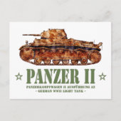 Panzer II A2 Weltkrieg Zweiter deutscher Leuchttur Postkarte (Vorderseite)