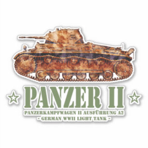 Panzer II A2 Zweiter Weltkrieg deutscher leichter  Aufkleber
