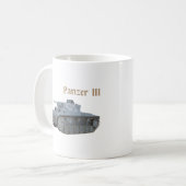 Panzer III. Deutscher Kampftank WW2 Kaffeetasse (Vorderseite Links)