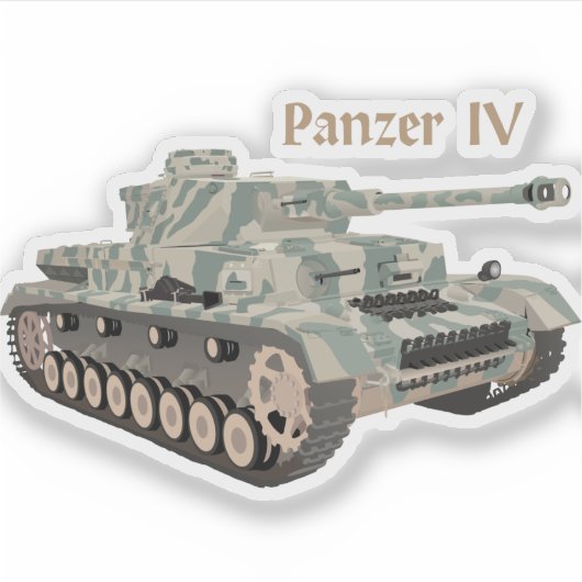 Panzer IV. Aufkleber (Vorderseite)