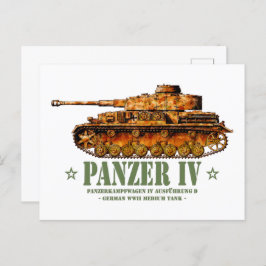 Panzer IV D Zweiter Weltkrieg Mittelalter Zweiter  Postkarte