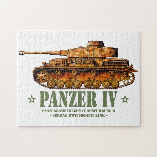 Panzer IV D Zweiter Weltkrieg Mittelalter Zweiter Puzzle (Horizontal)