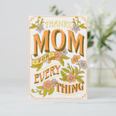 Panzer Mama für alles Dankeskarte (Stehend Vorderseite)