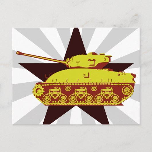 Panzer-Postkarte (Sternenexplosion) Postkarte (Vorderseite)