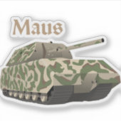 Panzer VIII Maus German WW2 Battle Tank Aufkleber (Vorderseite)