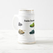 Panzerafe Bierglas (Vorderseite Links)