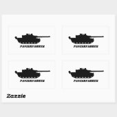 Panzerfahrer Rechteckiger Aufkleber (Blatt)