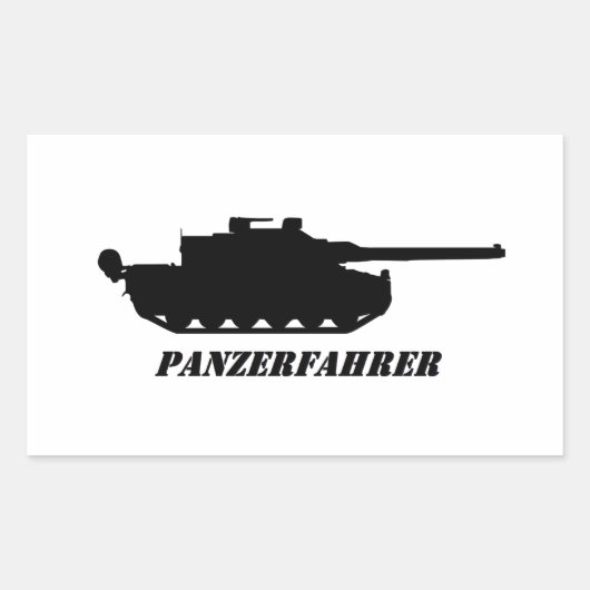 Panzerfahrer Rechteckiger Aufkleber (Vorderseite)
