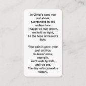 Panzerkarte für Schwarzes Kreuz Visitenkarte (Rückseite)