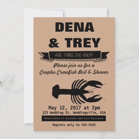 Panzerkrebs-Blutgeschwür Inviation, Polterabend Einladung (Vorderseite)