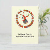 Panzerkrebs-Blutgeschwür Tis DA würzen Einladungen (Stehend Vorderseite)