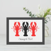 Panzerkrebs-/Hummer-Blutgeschwür-Party Einladungen (Stehend Vorderseite)