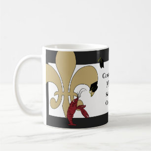 Panzerkrebs-Lilien-Abschluss-Schwarz-Gold Kaffeetasse