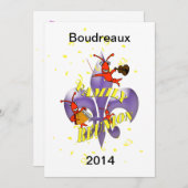 Panzerkrebs-Lilien-Familien-Wiedersehen Einladung (Vorne/Hinten)