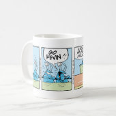 Panzerkrebs-lustiges Restaurant-Comic Kaffeetasse (Vorderseite Links)