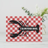 Panzerkrebs-Silo auf Rotem u. Weiß überprüfte Einladung (Stehend Vorderseite)