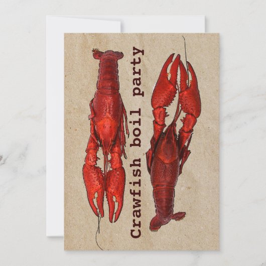 Panzerkrebsblutgeschwürsommer-Party Einladung (Vorderseite)