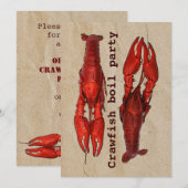 Panzerkrebsblutgeschwürsommer-Party Einladung (Vorne/Hinten)