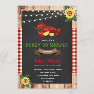 Panzerkrebse boild Honig duscht Einladung