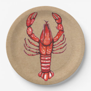 Panzerkrebse Louisianas Cajun Pappteller