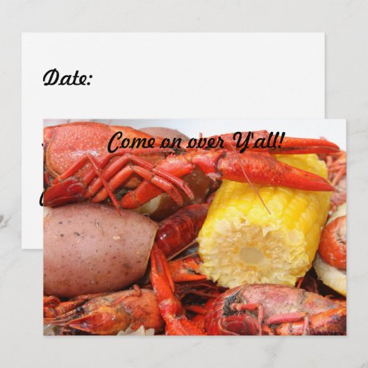 Panzerkrebseinladung Einladung (Vorne/Hinten)