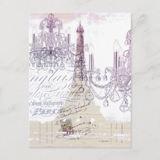 Panzerleuchter paris eiffturm postkarte (Vorderseite)