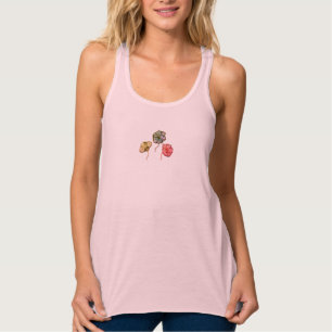 Panzeroberfrauen Blume Design Tank Top