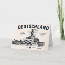 Panzerschiff Deutschland Grußkarte
